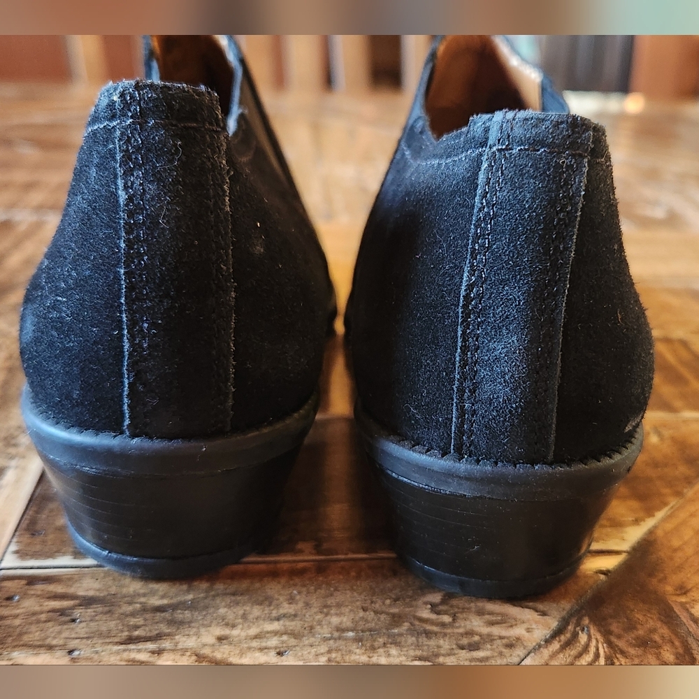 Franco Sarto Black Suede Booties Size 6.5 - Picture 7 of 11